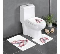 Ouyniei Ensemble de 3 tapis de salle de bain antidérapants avec imprimé danseuse de ballet