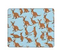 Ouyniei Funny for Kangouroo Zoo Tapis de souris imprimé antidérapant avec bords cousus