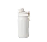 Ouyniei Gourde isotherme à double paroi de 670 ml avec paille ou boisson pure, idéale for les activités de plein air et le sport. Mug isotherme en acier inoxydable.(White)