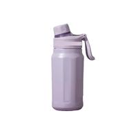 Ouyniei Gourde isotherme à double paroi de 670 ml avec paille ou boisson pure, idéale for les activités de plein air et le sport. Mug isotherme en acier inoxydable.(Purple)