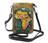 Ouyniei Petit sac à bandoulière abstrait imprimé carte du monde pour téléphone portable, sac à main, portefeuille multipoches, sac à main