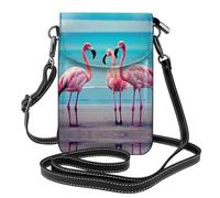 Ouyniei Petit sac à bandoulière pour téléphone portable, sac à main, portefeuille à poches multiples avec imprimé flamant rose