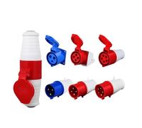 OUYNIEI Prise et fiche industrielles 5 broches 3 conducteurs 3P/4P/5P Connecteur électrique 16A 32A IP44 murale 220V 380V 415V MÂLE FEMELLE(Plug,32A,3P)