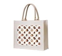 Ouyniei Sac fourre-tout en toile imprimée à paillettes argentées brillantes pour femmes, sac fourre-tout pour courses, voyages, demoiselles d'honneur, mariages, sacs à bandoulière élégants, Cochons