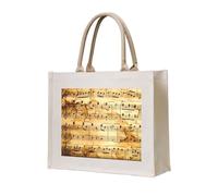 Ouyniei Sac fourre-tout en toile imprimée de boules de Noël roses pour femmes, sac fourre-tout pour courses, voyages, demoiselles d'honneur, mariages, sacs à bandoulière élégants, Imprimé note de