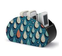 Ouyniei - Support de télécommande en forme de goutte d'eau, 5 compartiments en cuir PU pour contrôleur, lecteur multimédia, etc