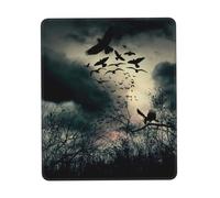 Ouyniei Tapis de souris antidérapant Motif corbeau nocturne