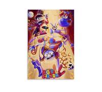 Ouyniei The Amazing Digital Circus Wall Art Décoration d'intérieur Poster rétro Esthétique Impression parfaite pour salon, chambre à coucher, bureau, studio sans cadre 50 x 75 cm