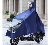 oUyOo Housse De Scooter De Mobilité, Grand Manteau De Cape De Pluie, Scooter De Mobilité Moto Imperméable Housse De Pluie Poncho Vêtements De Pluie avec Visière,Bleu