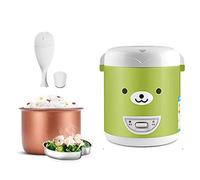 oUyOo Mini Cuiseur À Riz 1L Et Marmite Multifonction Portable pour 1 À 2 Personnes pour Bureau À Domicile, Dortoir Et Voyage, Vert