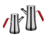 OUYUE Bouteille Huile Vinaigre Bouilloire À Huile Et À Vinaigre en Acier Inoxydable, Réservoir De Stockage D'huile De Grande Capacité for La Maison, Ensemble De 2 Pièces Distributeur Huile Cuisine
