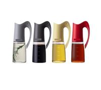 OUYUE Bouteille Huile Vinaigre Bouteille D'huile Et De Vinaigre À Gravité Suspendue sans Huile, Ensemble De 4 Pots D'huile Ménagers Distributeur Huile Cuisine