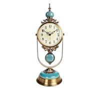 OUYUE Horloge A Poser Anniversaire Horloge de Bureau Vintage, Horloge de cheminée Antique, Horloge décorative silencieuse avec Pendule, Horloge de Table for Le Salon Horloge Retro