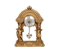 OUYUE Horloge A Poser Anniversaire Horloge De Bureau Vintage Silencieuse Et Décorative sans Tic-tac, Horloge De Cheminée Rétro for Salon Horloge Retro