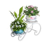 OUYUE Support De Plantes Support De Fleur De Sol en Fer Forgé Support De Plante Moderne Décoration De Balcon De Chambre À Coucher De Salon Porte Plante (Color : White, Size : 45 * 22 * 20cm)