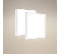 Ouyulong Led plafonnier plat 18W plafonnier Led 4000K plafonnier rond 1620LM IP44 plafonnier Led pour salon chambre salle de bain cuisine salle de bain cave balcon ultra fin Ø 23 (2)