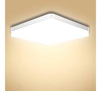 Ouyulong Plafonnier Led 36W, 3000K Carré 4350LM, Plafonnier Cuisine Blanc Froid, Utilisé Dans La Salle De Bain,Couloir,Balcon Garage,bureau