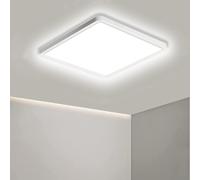 Ouyulong Plafonnier Led, Plafonnier Salle De Bain 18W 1620LM 6500K, Lampe LED Chambre, Luminaire Blanche IP44, Plafonnier carré de 23cm Pour Chambre à Coucher Salle De Bain Salon Cuisine Bureau (1PC)