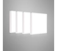 Ouyulong Plafonnier Led, Plafonnier Salle De Bain 18W 1620LM 6500K, Lampe LED Chambre, Luminaire Blanche IP44, Plafonnier carré de 23cm Pour Chambre à Coucher Salle De Bain Salon Cuisine Bureau (4PC)