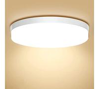 Ouyulong Plafonnier LED rond 36 W, lumière chaude 3000 K IP54, 4250 lm pour salle de bain, cuisine, chambre, couloir, chambre, balcon, garage