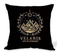OUZ Fourth Wing Merch, Basgiath War College Housse de Coussin Double Face, Cadeau inspiré pour Dragon, Cadeau d'anniversaire, Remise de diplôme, décoration d'intérieur, 45,7 x 45,7 cm (Noir 03)