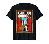 Ouzoud Falls Drapeau Maroc Cascades Atlas Montagnes Vintage T-Shirt