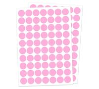 Ouzoustate Lot de 1050 autocollants ronds à pois roses de 2,5 cm