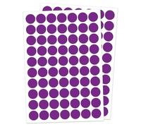 Ouzoustate Lot de 1050 autocollants ronds à pois violets de 2,5 cm