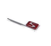 OVAIRES Autocollants d'emblème de Coffre de Voiture d'emblème d'insigne d'abs adaptés for Mercedes-Benz AMG S AMG E63S C63S GLC63S GLE63S GLS63S GTS GT43S GTR GT53 GT50 CLA45S(Silver Red Small)