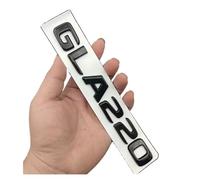OVAIRES Badge 3D ABS GLA 220 Logo GLA220, Lettres Autocollantes for Coffre de Voiture, adapté for Mercedes GLA220 X156 H247 2014 2016 2017 2018, Accessoires(Glossy Black 17-23)