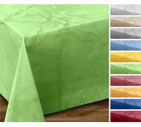 OVAL ROUND ECKIG, nappe de jardin en toile cirée, taille et motif au choix, Plastique, vert pomme, Eckig 140x240 cm
