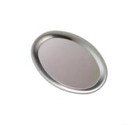 Oval Stainless Steel Serving Tray 28cm Mirror Polish(Medium) | Mirror polish finish, elegant presentation, fits cafes and homes, 28.7x22.2cm large size, seamless structure
