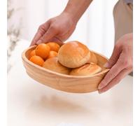 Oval Wooden Serving Tray 24cm Boat Shape(B) | Elegant boat shape, unique irregular design, stylish table accent, perfect for modern dining