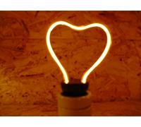 Ovalamp Vintage Golden Led RING LOVE. Ampoule Led Dimmerable en forme de coeur. 230v 8w 2200k e27. 440 Lumen. 15.000 Heures. 128 x 88mm.