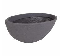 Ovale Cache-Pot Stone 70x40cm Gris Pot de Fleur Cache-Pot Jardin Aspect Pierre