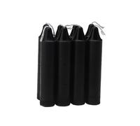 Ovaletta Lot de 8 bougies à tige courtes - Noir - 2,1 x 10,8 cm
