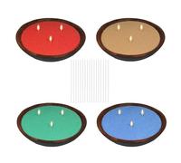 Ovaletta Sable de bougie B, 4 couleurs de granulés de cire de paraffine pour bougies, avec 17 mèches, granulés de cire pour bougies, cire de bougie pour mouler, sable pour bougies de Noël (400 g)