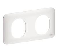 Ovalis - plaque de finition - 2 postes horizontal