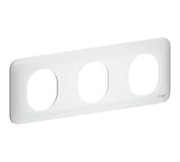 Ovalis - plaque de finition - 3 postes horizontal