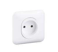 Prise de courant Ovalis - 2P - 16A - Blanc blanc