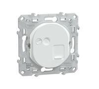 Schneider Electric Prise RJ45 Ovalis S320476 Cat.6 STP Réseaux VDI Grade 3 Blanc