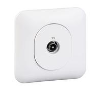 Ovalis - prise tv-mécanisme avec une plaque de fixation comprise.référence s260701 1 poste de coloris blanc