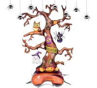 Ovanda Ballon d'Halloween XXL - Arbre fantôme effrayant - Décoration d'Halloween - Grand ballon - Décoration de fête d'anniversaire - Ballon en aluminium - Fête au monstre