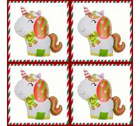 Ovanda Décoration de Noël - Ballon licorne - Décoration d'anniversaire d'enfant - Ballon en aluminium - Décoration de Noël XXL - Ballon licorne - Décoration d'anniversaire d'enfant pour garçon et