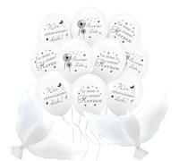 Ovanda Lot de 18 ballons blancs pour décoration de deuil, 2 ballons en forme d'oiseau pigeon blanc, décoration funéraire, ballons à l'hélium, 30,5 cm, pour cérémonie funéraire, commémoration de nous