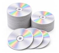 Ovanda Lot de 20 serviettes CD de 32 cm pour fête disco et décoration | Lot de 20 serviettes en papier au design CD, pliées 16 cm et dépliées 32 cm, pour fête en discothèque