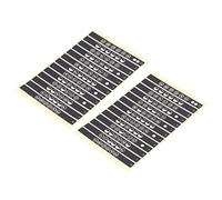 OVAQUIXI 10 Feuilles D'Autocollants pour Touche de Guitare, Ensemble Pratique pour Mémoriser des Notes pour Débutants pour la Pratique, Autocollants Adhésifs Faciles à Déchirer (T-101A [Noir et