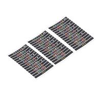 OVAQUIXI 10 Feuilles D'Autocollants pour Touche de Guitare, Ensemble Pratique pour Mémoriser des Notes pour Débutants pour la Pratique, Autocollants Adhésifs Faciles à Déchirer (T-101B [Fond Noir et