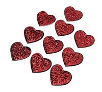 OVAQUIXI 10 Morceaux de Patch du Cœur Rouge Support de Coton dans les Taches pour Coudre des Vêtements de Bricolage Réparations et Décorations Cadeaux Poches