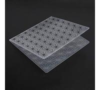 OVAQUIXI 2 Pièces Dossiers de Gaufrage Plaques de Gaufrage Modèles de Dossiers de en Papier Plastique Carrés pour la Fabrication de Cartes Scrapbooking DIY Artisanat avec (plastique)